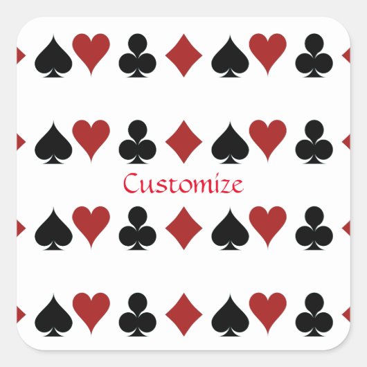 Sticker Carré Jouer des combinaisons de carte Thunder_Cove (Devant)