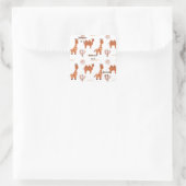 Sticker Carré Jouet blanc mignon animal Cactus Camel Llama Anniv (Sac)