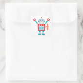 Sticker Carré Jouet Robot vintage Pour Enfants (Sac)
