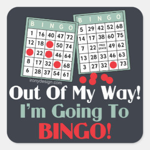 Sticker Carré Joueur De Bingo