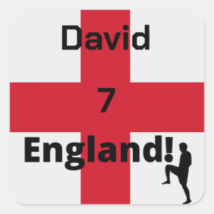 Sticker Carré Joueur de football anglais personnalisable