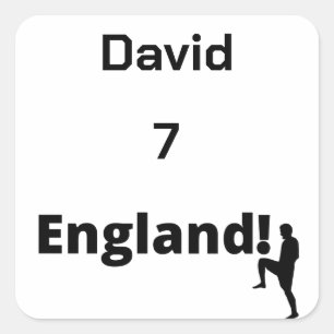 Sticker Carré Joueur de football anglais personnalisable