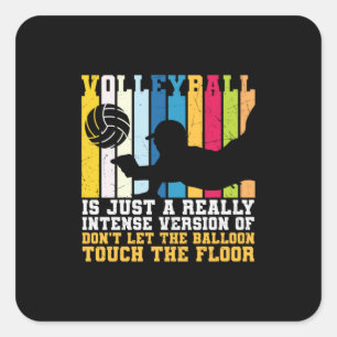 Sticker Carré Joueur de volley-ball   Le Volley-Ball Est Vraimen