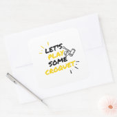 Sticker Carré Joueurs de croquet (Enveloppe)