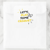 Sticker Carré Joueurs de croquet (Sac)