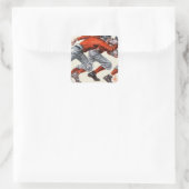 Sticker Carré Joueurs De Football (Sac)