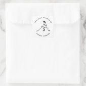 Sticker Carré Joueuse de hockey Silhouette École enfant plaque (Sac)