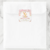 Sticker Carré Jour d'anniversaire des soeurs communes aux lapins (Sac)