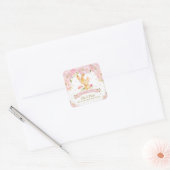 Sticker Carré Jour d'anniversaire des soeurs communes aux lapins (Enveloppe)