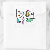 Sticker Carré Jour de blanchisserie (Sac)