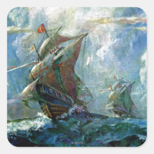 Sticker Carré Jour de Columbus