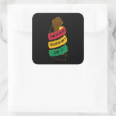 Sticker Carré Jour de la Liberté Classique d'histoire noire (Sac)