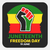 Sticker Carré Jour de la Liberté - Histoire noire (Devant)