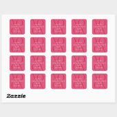 Sticker Carré Jour de la Saint Valentin rose moderne XOXO (Feuille)
