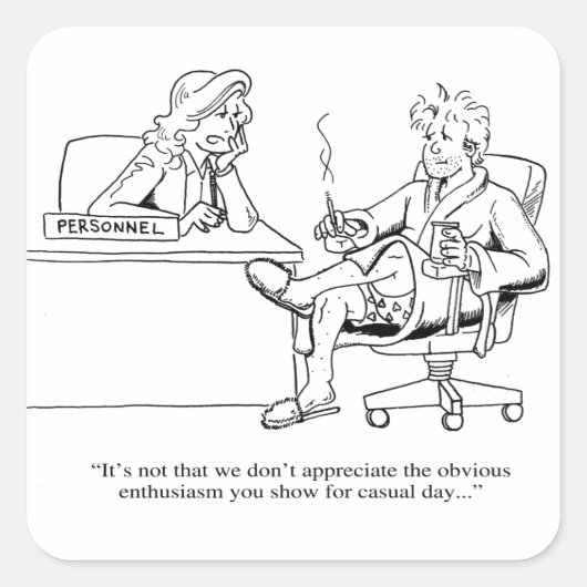 Sticker Carré Jour décontracté (Devant)