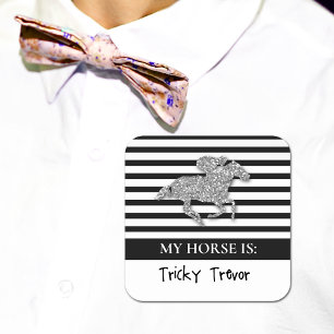 Sticker Carré Jour Derby de l'hippocampe argenté