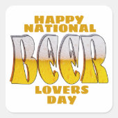Sticker Carré Jour des amateurs de bière (Devant)