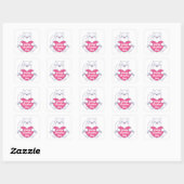 Sticker Carré Jour des Valentines, Chat Holding Heart (Feuille)