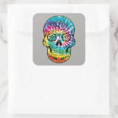 Sticker Carré Jour du crâne de sucre mort (Sac)