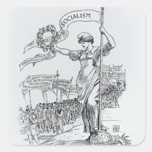 Sticker Carré Jour du mai 1907 (Devant)