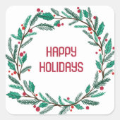 Sticker Carré Jour férié de Noël CUSTOM main tiré (Devant)