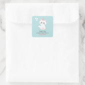 Sticker Carré Jour Purr-fect Chat Anniversaire (Sac)