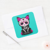 Sticker Carré Jour rose du chaton mort (Enveloppe)
