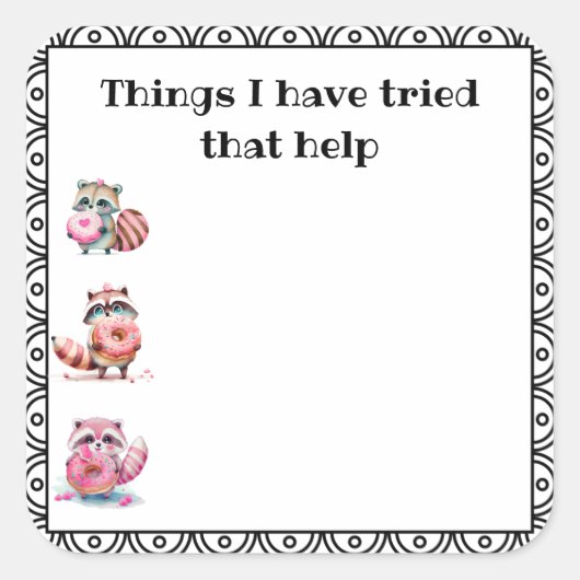 Sticker Carré Journal de santé 'Thèmes qui aident' (Devant)