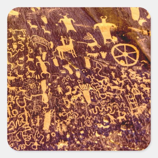 Sticker Carré Journal Rock American Indian Utah (Devant)