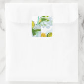 Sticker Carré Journée chaude d'été...Rafraîchissant (Sac)