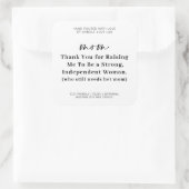 Sticker Carré JOURNÉE DE LA MÈRE AMUSANTE | Maman bougie (Sac)