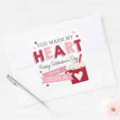 Sticker Carré Journée de Valentines en classe de chocolat chaud (Enveloppe)