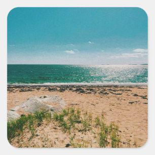 Sticker Carré Journée d'été à la plage dans l'archipel suédois