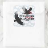 Sticker Carré Journée internationale de sensibilisation au vauto (Sac)