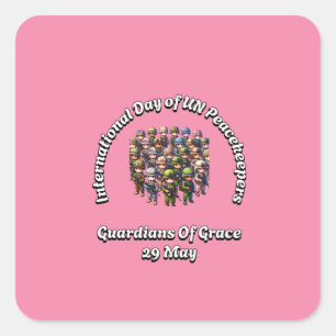 Sticker Carré Journée internationale des Casques bleus de l'ONU 