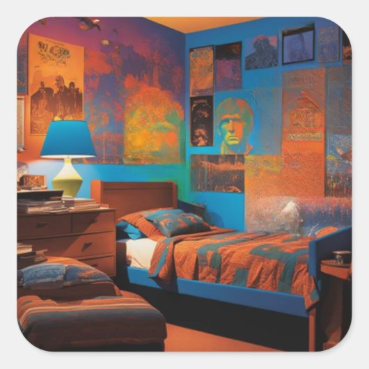 Sticker Carré Jours Blacklight (Devant)