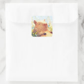 Sticker Carré Jours de Capybara Lazy (Sac)