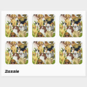 Sticker Carré Jours de chien (Feuille)