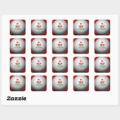 Sticker Carré Joy Christmas Golf Ball Sticule Feuille (Feuille)
