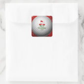 Sticker Carré Joy Christmas Golf Ball Sticule Feuille (Sac)