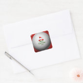 Sticker Carré Joy Christmas Golf Ball Sticule Feuille (Enveloppe)