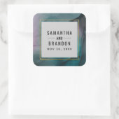 Sticker Carré Joyaux Tons Marbre Enk Motif Mariage (Sac)