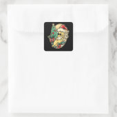 Sticker Carré Joyeuse banane de Noël (Sac)