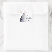 Sticker Carré Joyeuse carte de Noël (Sac)