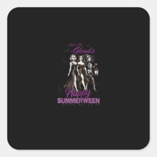 Sticker Carré Joyeuse équipe de filles de Ghoul Summerween