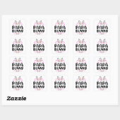Sticker Carré Joyeuse fête de Pâques - Filles (Feuille)