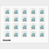 Sticker Carré Joyeuse Hanouka (Feuille)