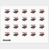 Sticker Carré Joyeuse Journée du chocolat ! (Feuille)