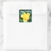 Sticker Carré Joyeuse Marche d'anniversaire sur Sunshine Rose #1 (Sac)