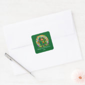Sticker Carré Joyeuse Saint-Patrick personnalisable lutin  (Enveloppe)